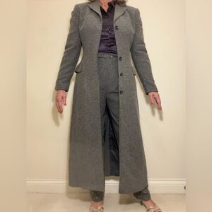 Italian designer, Villa Roma, duster coat, pants and silk blouse